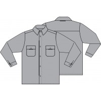 CAMISA HR TRABALHO AB/BOTAO C/M CINZA * CAMISA HR TRABALHO AB/BOTAO C/M CINZA *